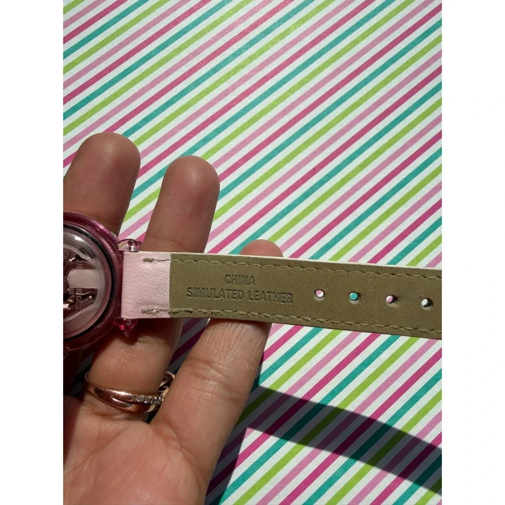 Vintage Armitron Supergirl Watch Pink DC Comics I Am A Supergirl Leather Strap